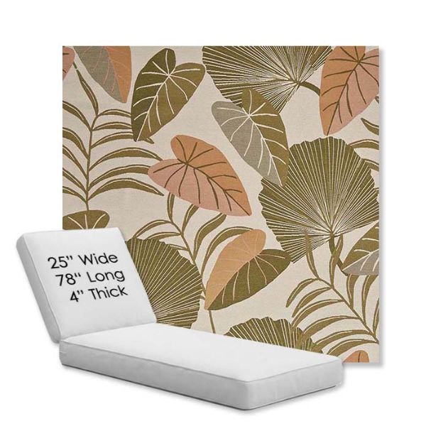 Picture of Fernie Mimosa | Chaise Lounge Replacement Cushion Boxed Style - SIZE C