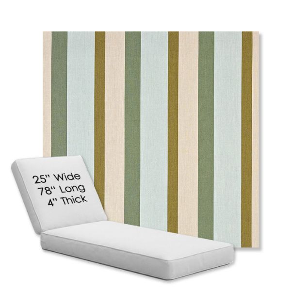 Picture of Gateway Aloe | Chaise Lounge Replacement Cushion Boxed Style - SIZE C