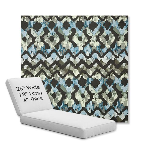 Picture of Inga Green Tea | Chaise Lounge Replacement Cushion Boxed Style - SIZE C