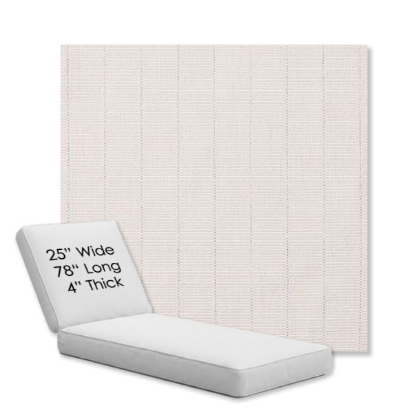 Picture of Kaia Linen | Chaise Lounge Replacement Cushion Boxed Style - SIZE C