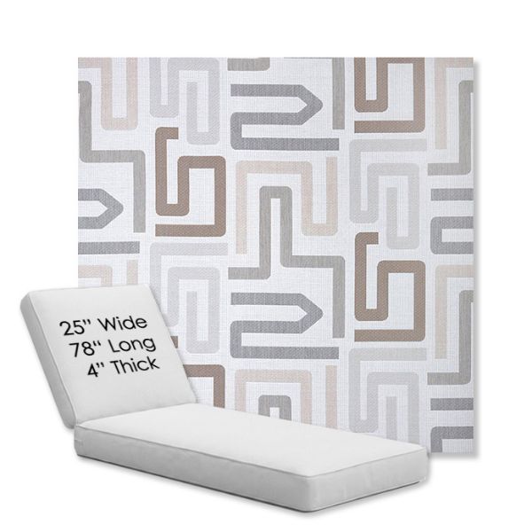 Picture of Labyrinth Cloud | Chaise Lounge Replacement Cushion Boxed Style - SIZE C