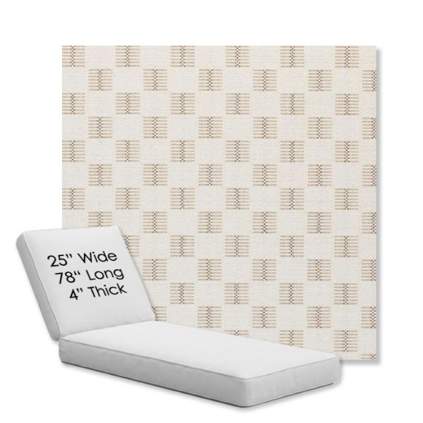 Picture of Mend Latte | Chaise Lounge Replacement Cushion Boxed Style - SIZE C