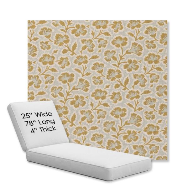 Picture of Mia Daisy | Chaise Lounge Replacement Cushion Boxed Style - SIZE C