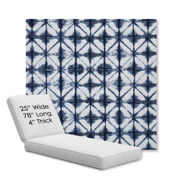 Picture of Midori Indigo | Chaise Lounge Replacement Cushion Boxed Style - SIZE C