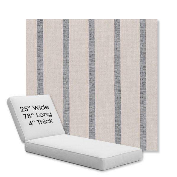 Picture of Mixi Sky | Chaise Lounge Replacement Cushion Boxed Style - SIZE C