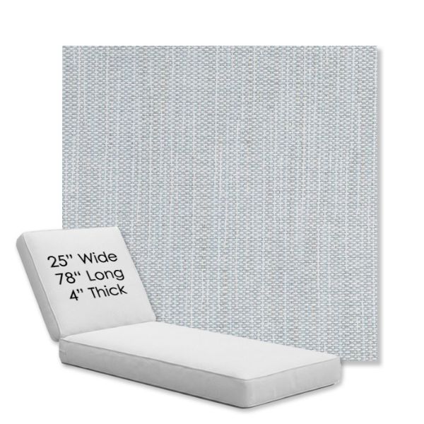 Picture of Nova Chambray | Chaise Lounge Replacement Cushion Boxed Style - SIZE C