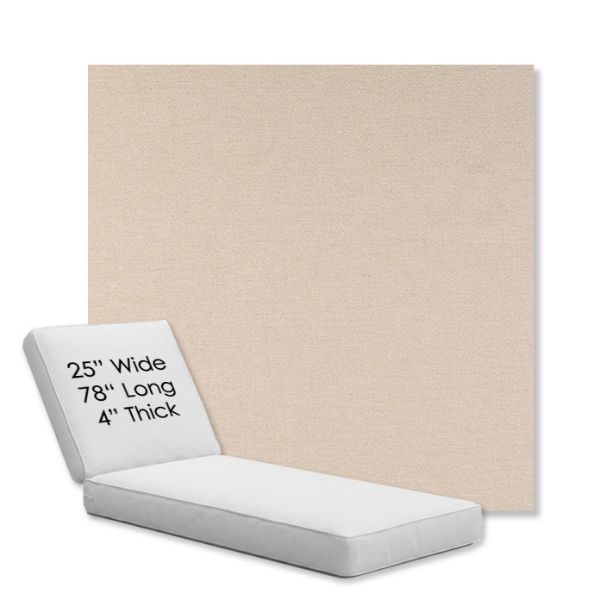 Picture of Nuance Eggshell | Chaise Lounge Replacement Cushion Boxed Style - SIZE C