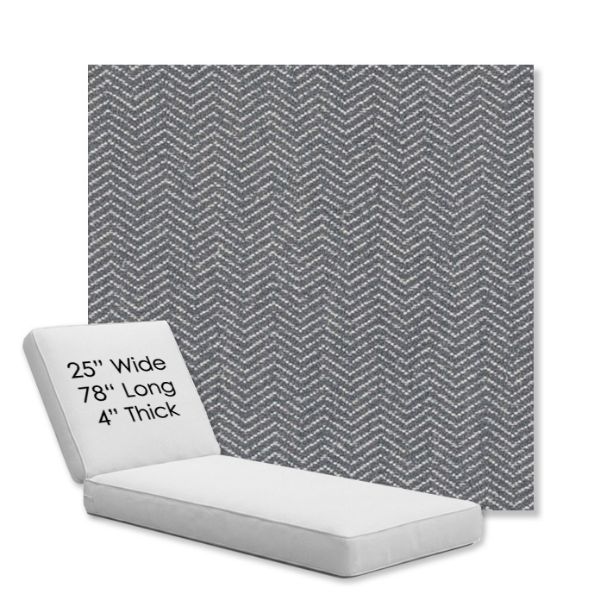 Picture of Odette Slate | Chaise Lounge Replacement Cushion Boxed Style - SIZE C