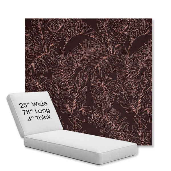 Picture of Palma Sangria | Chaise Lounge Replacement Cushion Boxed Style - SIZE C