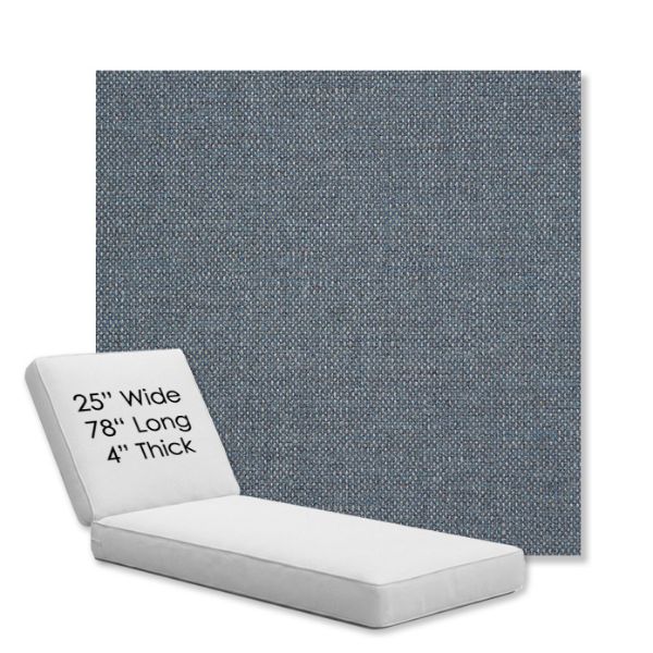 Picture of Piazza Denim | Chaise Lounge Replacement Cushion Boxed Style - SIZE C