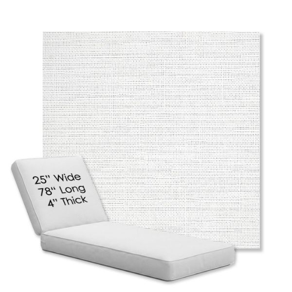 Picture of Piazza White | Chaise Lounge Replacement Cushion Boxed Style - SIZE C