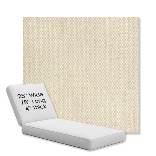 Picture of Pique Flax | Chaise Lounge Replacement Cushion Boxed Style - SIZE C