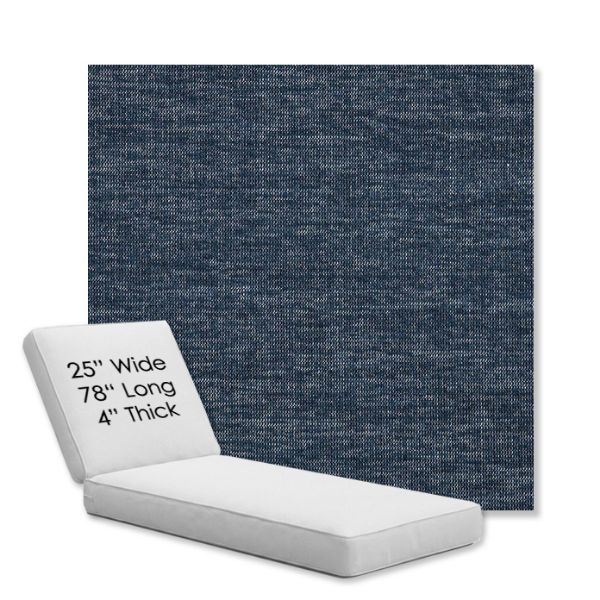 Picture of Platform Indigo | Chaise Lounge Replacement Cushion Boxed Style - SIZE C