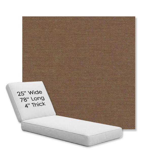 Picture of Play Mocha | Chaise Lounge Replacement Cushion Boxed Style - SIZE C