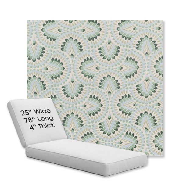 Picture of Plume Spring | Chaise Lounge Replacement Cushion Boxed Style - SIZE C