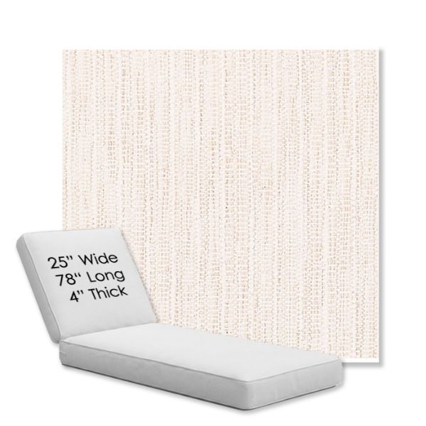 Picture of Poros Eggshell | Chaise Lounge Replacement Cushion Boxed Style - SIZE C