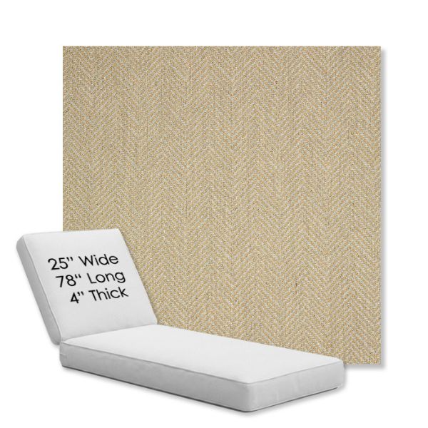 Picture of Posh Shitake | Chaise Lounge Replacement Cushion Boxed Style - SIZE C