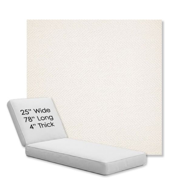 Picture of Posh Snow | Chaise Lounge Replacement Cushion Boxed Style - SIZE C