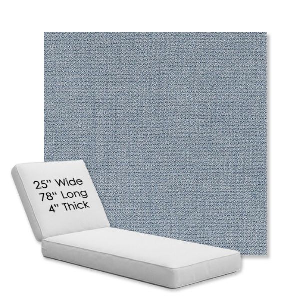 Picture of Remix Denim | Chaise Lounge Replacement Cushion Boxed Style - SIZE C