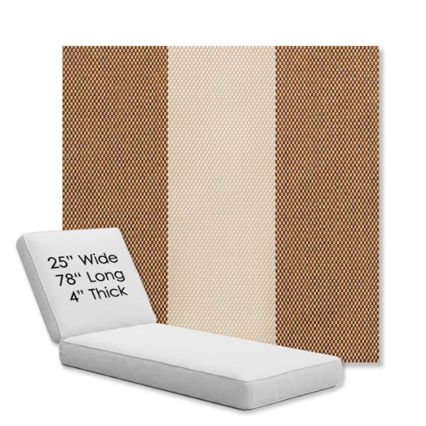 Picture of Rothko Latte | Chaise Lounge Replacement Cushion Boxed Style - SIZE C