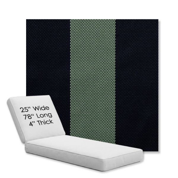 Picture of Rothko Mint Julep | Chaise Lounge Replacement Cushion Boxed Style - SIZE C