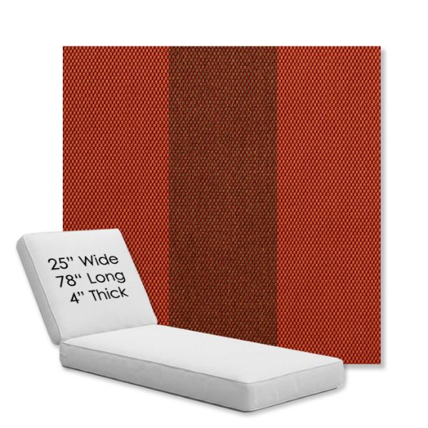 Picture of Rothko Whiskey Ginger | Chaise Lounge Replacement Cushion Boxed Style - SIZE C