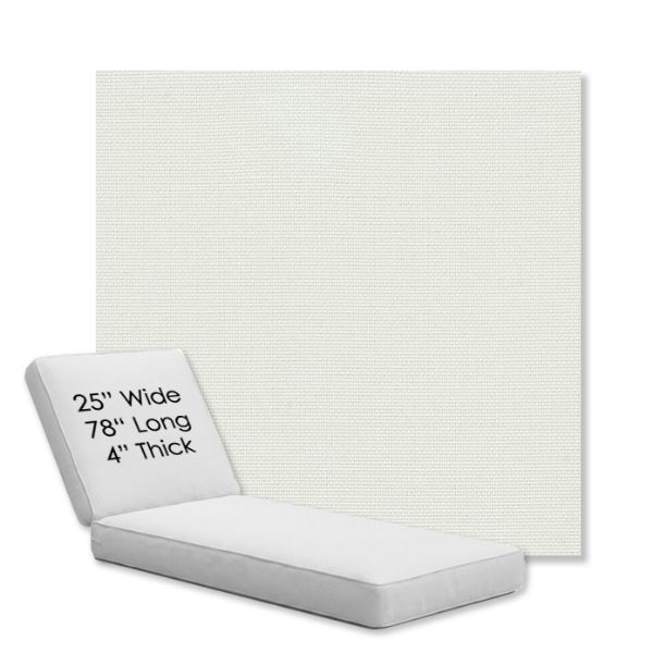 Picture of Sailcloth Salt | Chaise Lounge Replacement Cushion Boxed Style - SIZE C