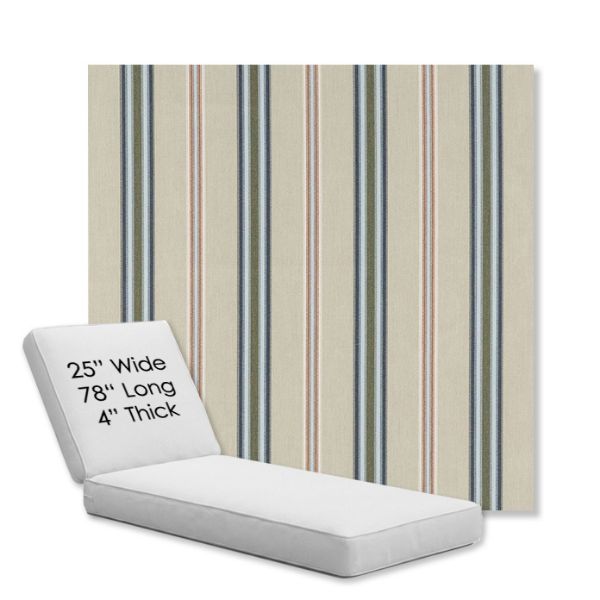 Picture of Saltillo Sagebrush | Chaise Lounge Replacement Cushion Boxed Style - SIZE C