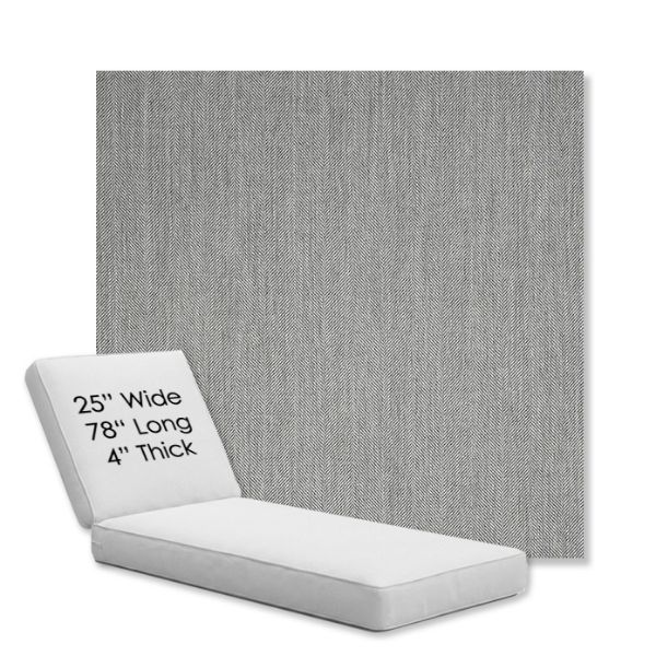 Picture of Switch Silver | Chaise Lounge Replacement Cushion Boxed Style - SIZE C