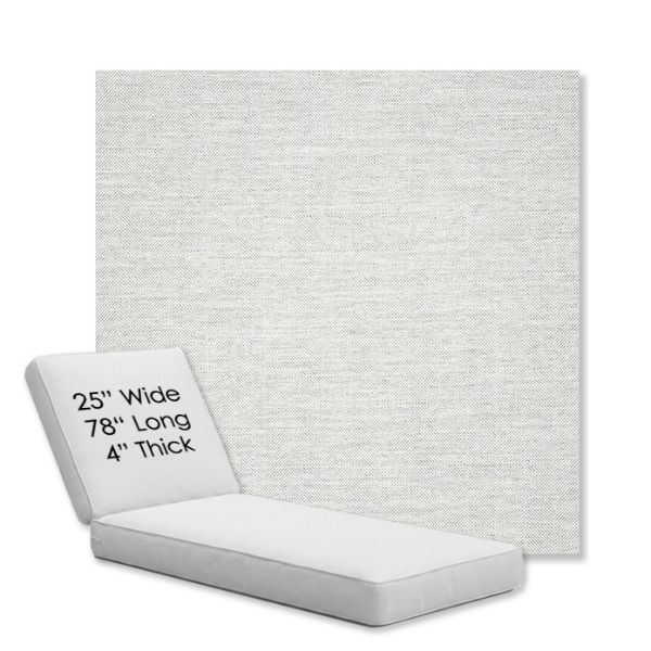 Picture of Switch Snow | Chaise Lounge Replacement Cushion Boxed Style - SIZE C