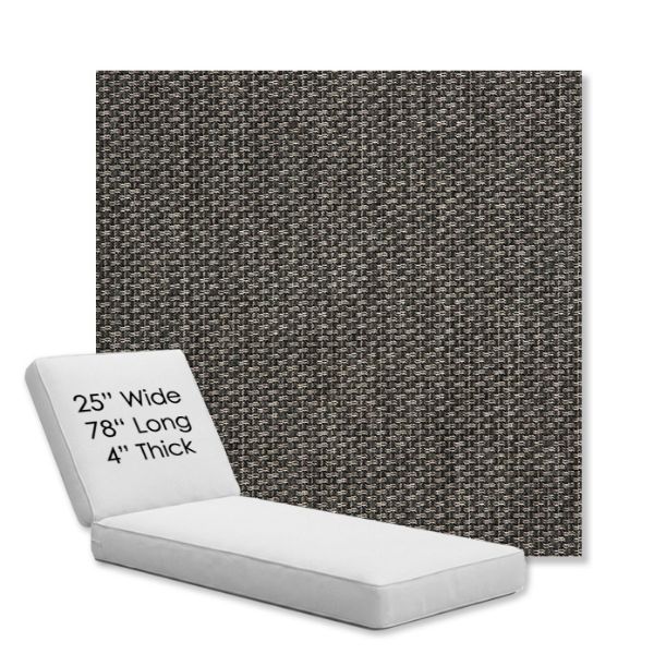 Picture of Tailored Smoke | Chaise Lounge Replacement Cushion Boxed Style - SIZE C