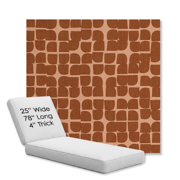 Picture of Toggle Terra Rosa | Chaise Lounge Replacement Cushion Boxed Style - SIZE C