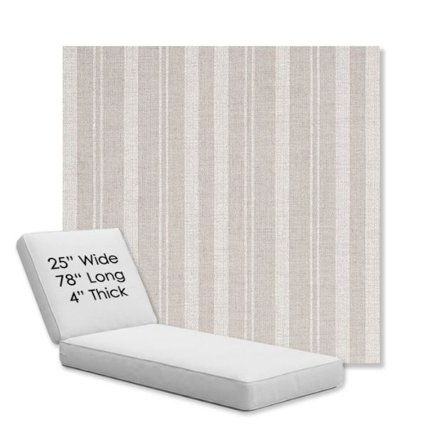 Picture of Tranquil Linen | Chaise Lounge Replacement Cushion Boxed Style - SIZE C