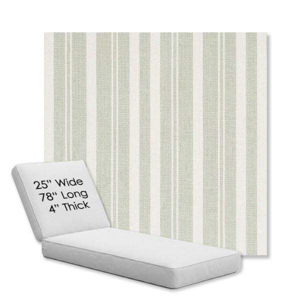 Picture of Tranquil Sage | Chaise Lounge Replacement Cushion Boxed Style - SIZE C