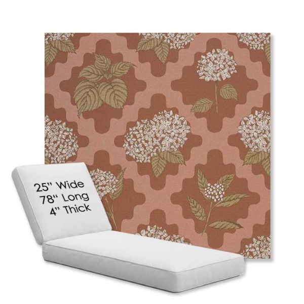 Picture of Trellis Primrose | Chaise Lounge Replacement Cushion Boxed Style - SIZE C
