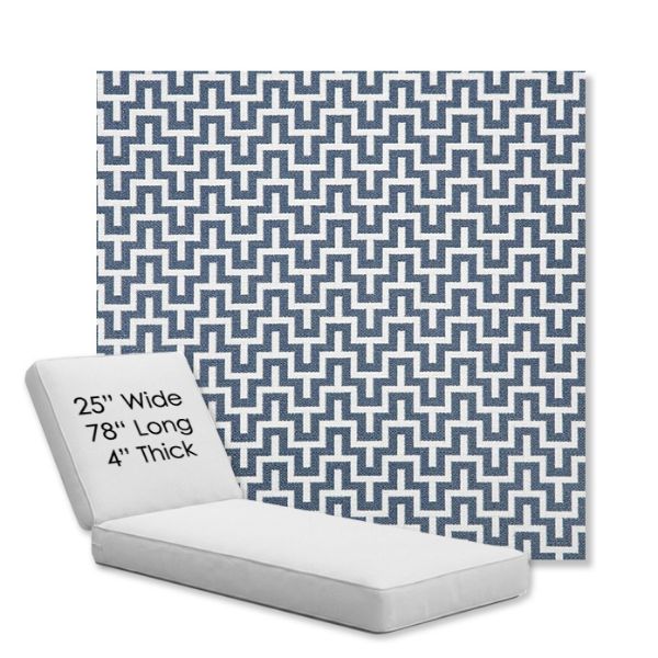 Picture of Underline Denim | Chaise Lounge Replacement Cushion Boxed Style - SIZE C
