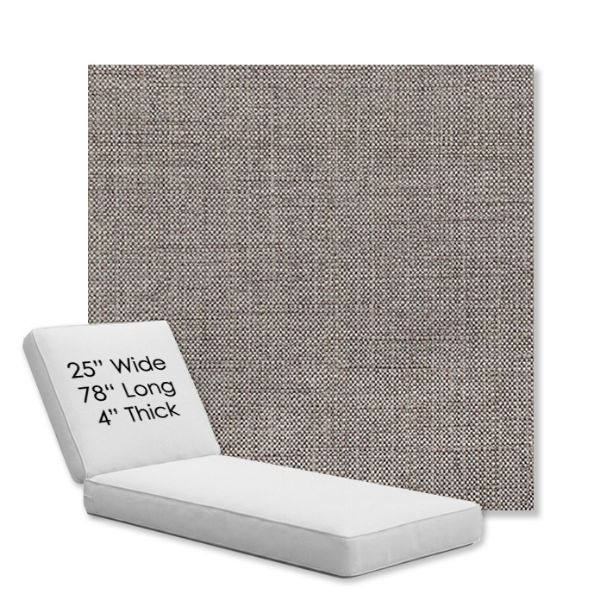 Picture of Willa Bark | Chaise Lounge Replacement Cushion Boxed Style - SIZE C