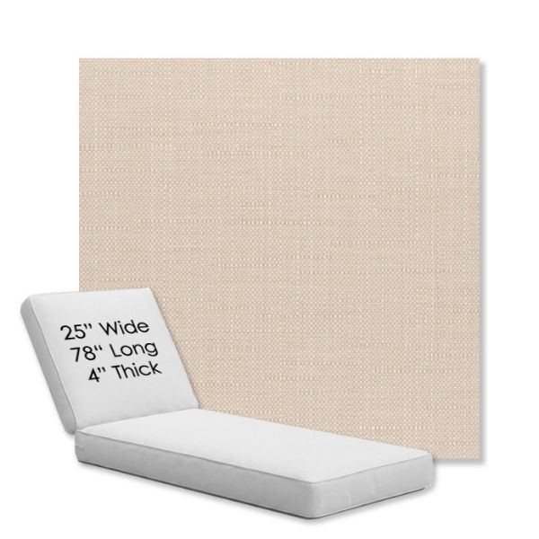 Picture of Willa Linen | Chaise Lounge Replacement Cushion Boxed Style - SIZE C