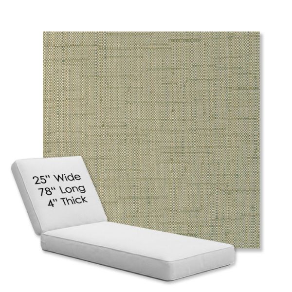 Picture of Willa Moss | Chaise Lounge Replacement Cushion Boxed Style - SIZE C