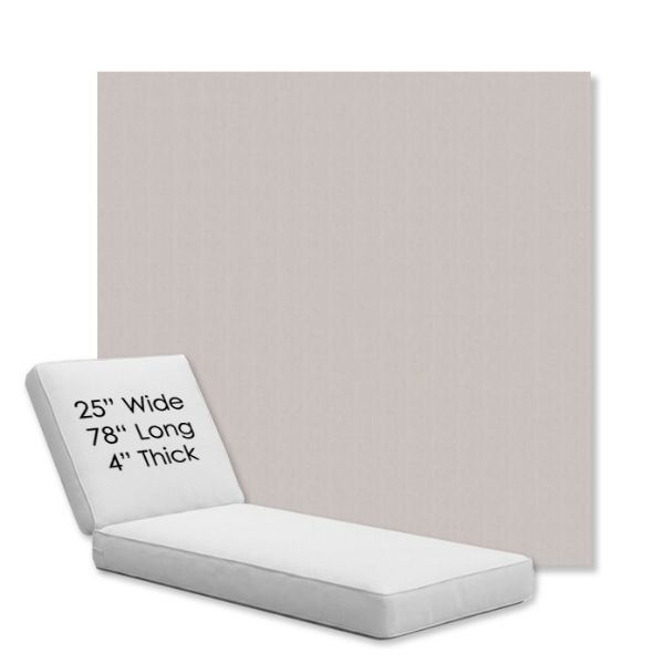 Picture of Canvas Silver Grey | Chaise Lounge Replacement Cushion Boxed Style - SIZE C