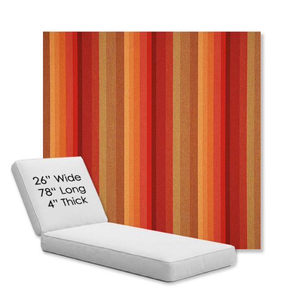 Picture of Astoria Sunset | Chaise Lounge Replacement Cushion Boxed Style - SIZE D