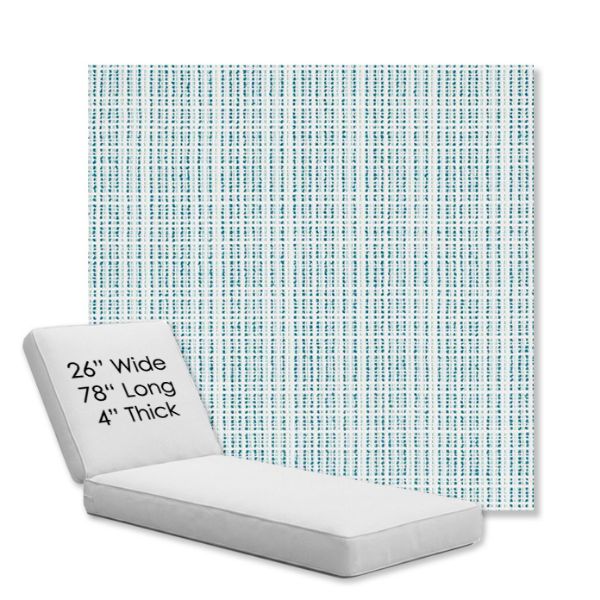 Picture of Benson Lagoon | Chaise Lounge Replacement Cushion Boxed Style - SIZE D