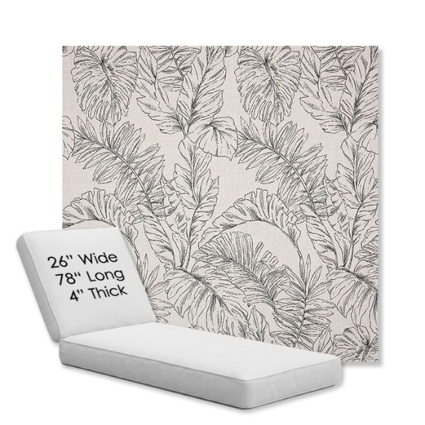 Picture of Calm Graphite | Chaise Lounge Replacement Cushion Boxed Style - SIZE D