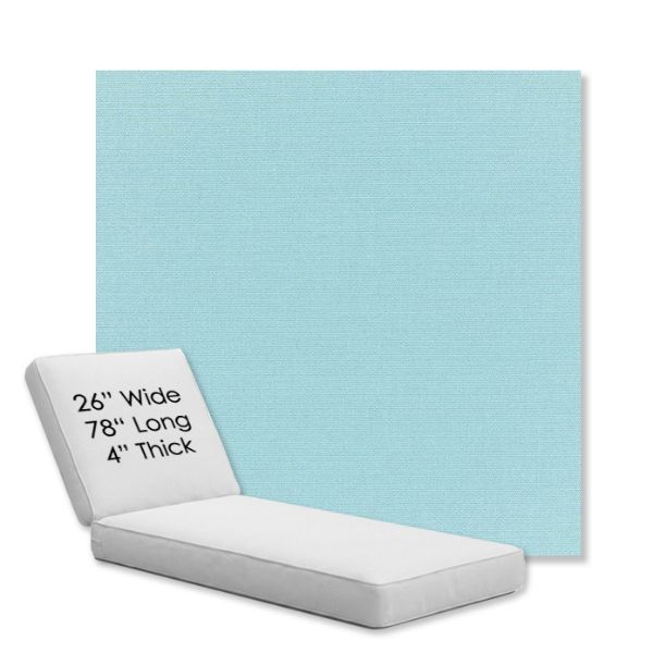 Picture of Canvas Mineral Blue | Chaise Lounge Replacement Cushion Boxed Style - SIZE D