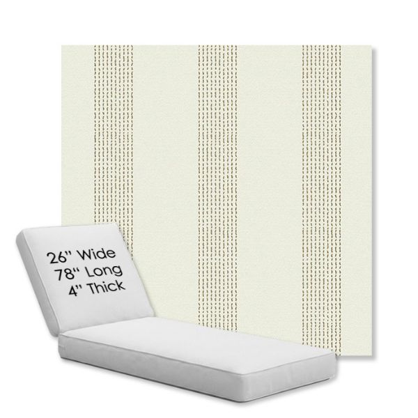 Picture of Caper Linen | Chaise Lounge Replacement Cushion Boxed Style - SIZE D