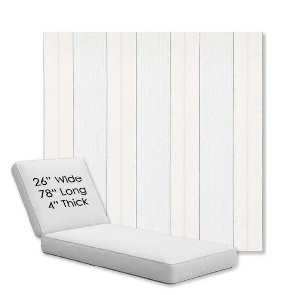 Picture of Carlo Coastal | Chaise Lounge Replacement Cushion Boxed Style - SIZE D