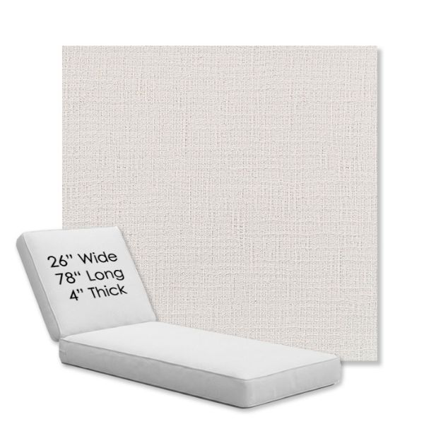 Picture of Cassava White | Chaise Lounge Replacement Cushion Boxed Style - SIZE D