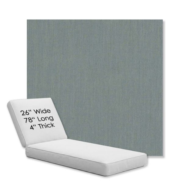 Picture of Cast Seaglass | Chaise Lounge Replacement Cushion Boxed Style - SIZE D