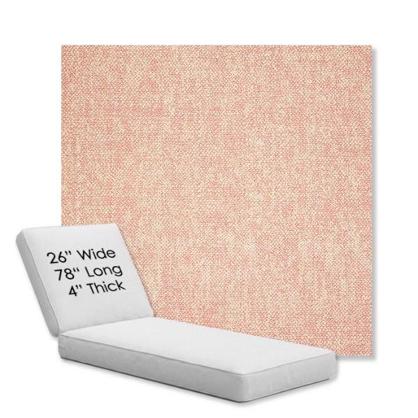 Picture of Chartres Rose | Chaise Lounge Replacement Cushion Boxed Style - SIZE D
