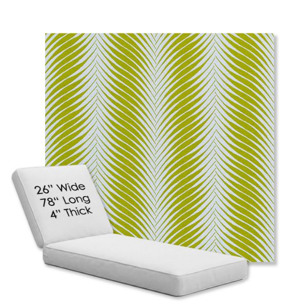 Picture of Clock Out Frond | Chaise Lounge Replacement Cushion Boxed Style - SIZE D